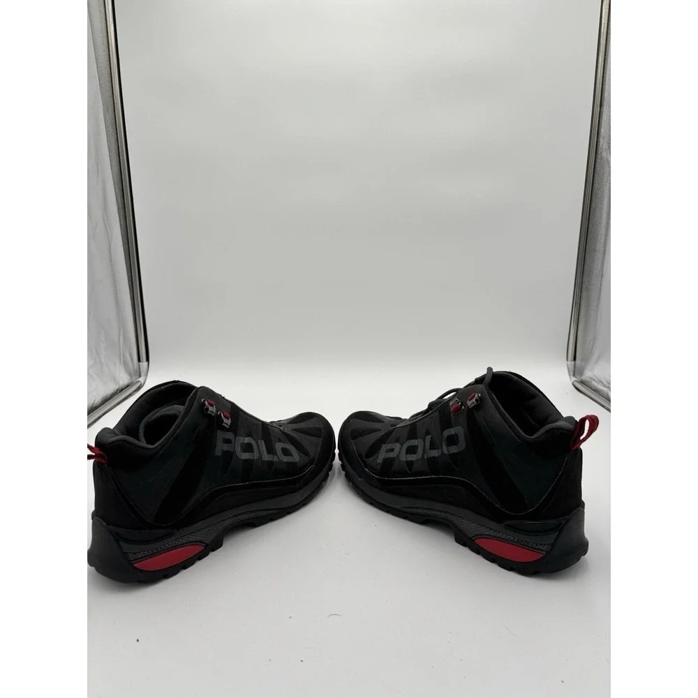Polo Ralph Lauren Black Spielman Trail Shoes Hiking Ankle Shoes Mens 10.5